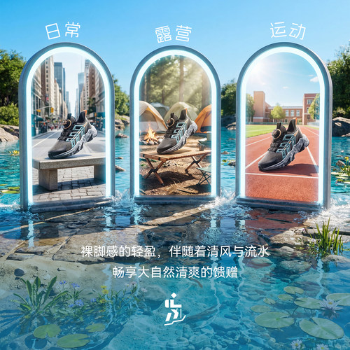 【小军舰】安踏童鞋儿童框子鞋2026夏季新款男童鞋中大童运动凉鞋 - 图0