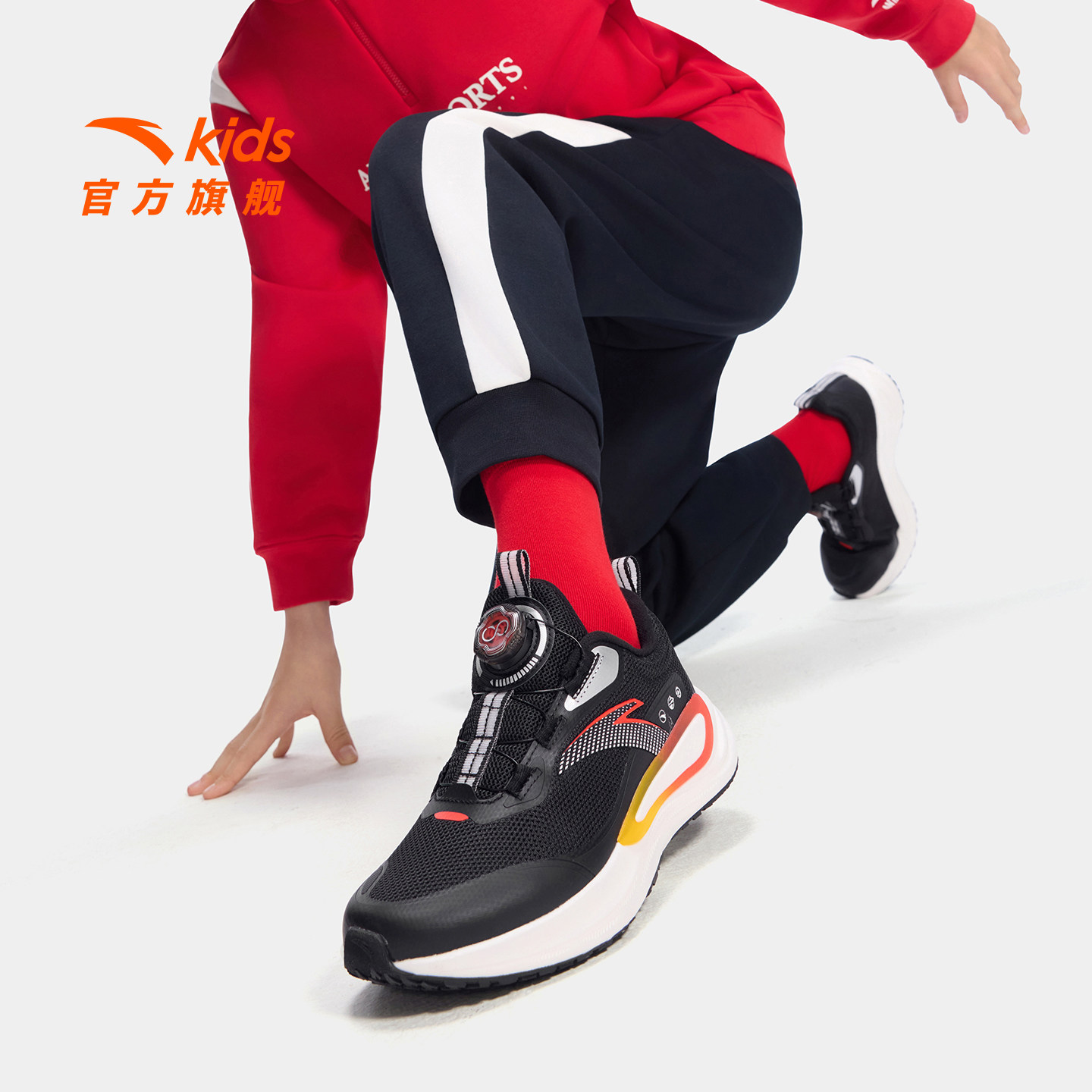 PG7凌峰安踏儿童跑鞋男大童运动鞋2026秋季网面透气百搭跑步鞋子 鞋崂实拍商品图