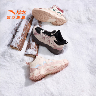 登峰安踏儿童女大童棉鞋雪地靴