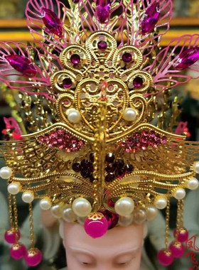 速发凤冠霞帔头娘饰娘凤冠神帽观音神三佛像娘娘帽神像帽冠明凤冠