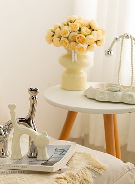 速发风轻奢家居件饰创装陶瓷猫摆意艺术抽象客厅玄关桌面卧室