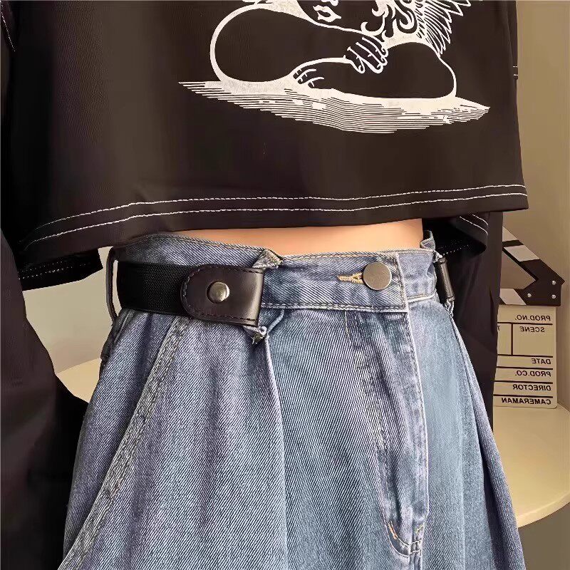 懒人腰带无痕隐形皮带弹力百搭牛仔松紧裤带女装饰ins韩版免打孔