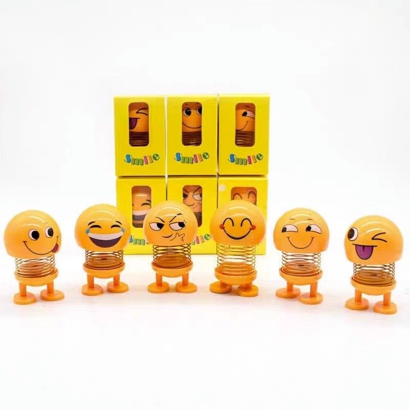 弹簧摇头公仔卡通摆件车载表情包汽车摆件车内装饰用品整蛊玩具,淘宝优惠券,粉丝福利购,淘宝优惠卷