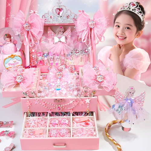 Детское кольцо для принцессы, аксессуар для волос, подарочная коробка, комплект, коробочка для хранения, «Холодное сердце», подарок на день рождения