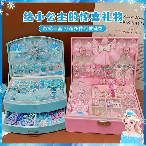 Детская заколка для волос для принцессы, аксессуар для волос, ювелирное украшение, подарочная коробка, кольцо, коробочка для хранения, подарок на день рождения