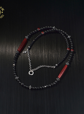 Arthur.k天照黑曜石玛瑙锁骨链