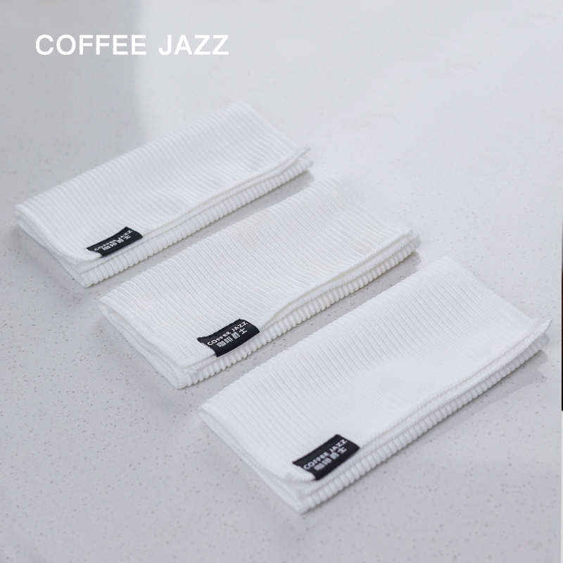 COFFEE JAZZ 吧台毛巾咖啡师专用清洗抹布吸水性强奶泡嘴清洁毛巾 - 图0