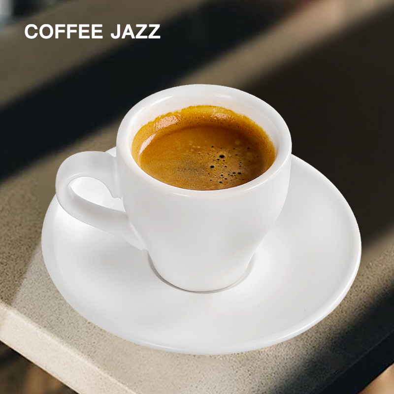 COFFEE JAZZ意式浓缩咖啡杯陶瓷杯欧式杯子80ml Espresso杯碟套装 - 图3