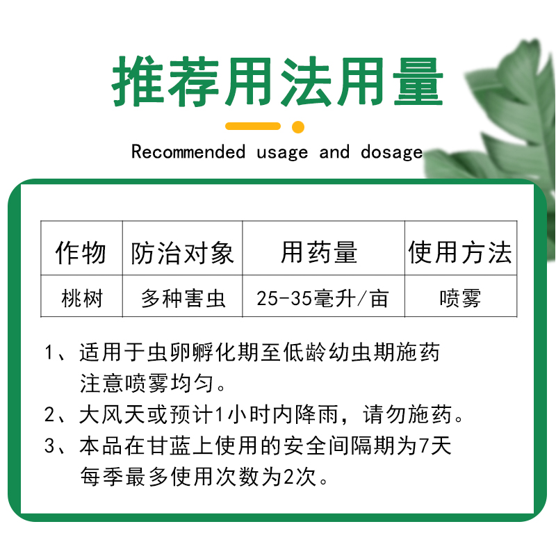 桃树杀虫专用药高氯甲维盐钻心虫桃小食心虫桃子树果树农药大全-图3