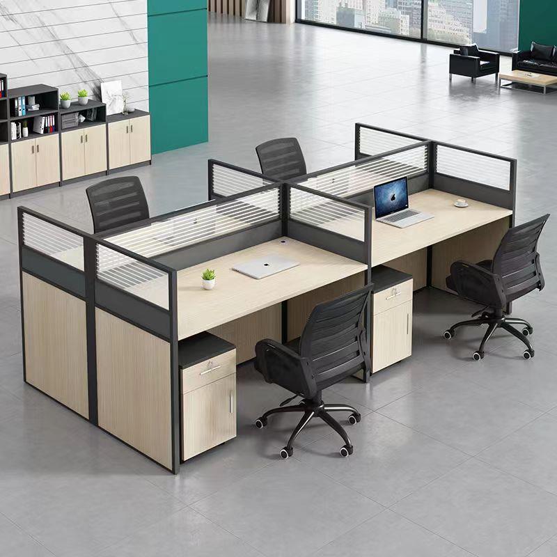 办公桌组合工位办公桌职员桌单人四人屏风卡座电脑桌简约现代