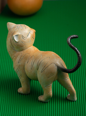 铜之美铜老虎摆件可爱胖萌小老虎