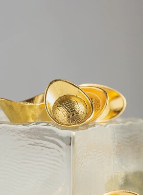 实心合金元宝存钱罐聚宝盆填充