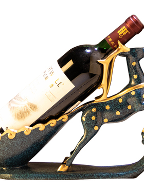 新中式创意红酒架马到成功酒柜摆件客厅博古架摆设新居送礼装饰品