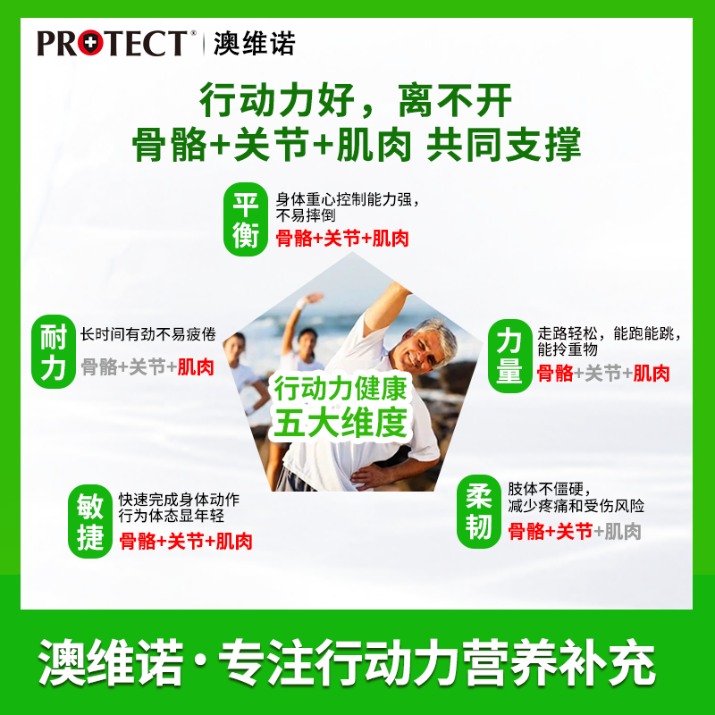 澳洲进口澳维诺肌肉钙PROTECT肌骨力氨糖软骨素钙 - 图3