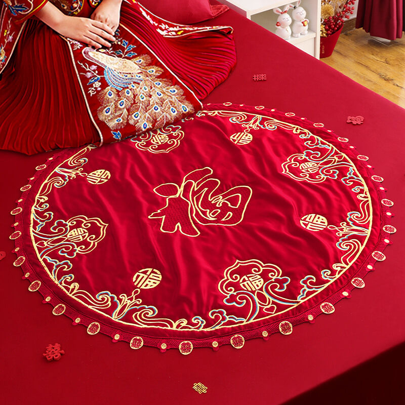跪垫结婚新娘坐福垫女方出嫁备婚刺绣坐福被婚礼喜庆婚房用品大全,淘宝优惠券,粉丝福利购,淘宝优惠卷
