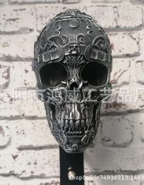 新款 Motorcycle helmet skull holder 摩托头盔骷髅支架树脂