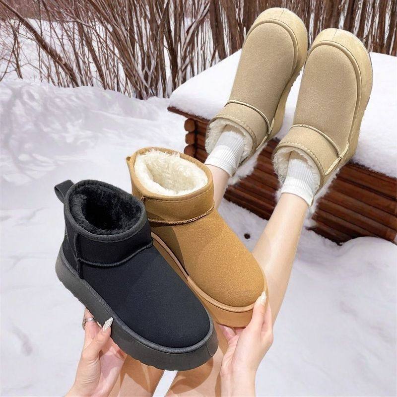 防滑厚底内增高棉鞋靴女2024爆款冬季外穿新款加绒加厚保暖雪地靴,淘宝优惠券,粉丝福利购,淘宝优惠卷