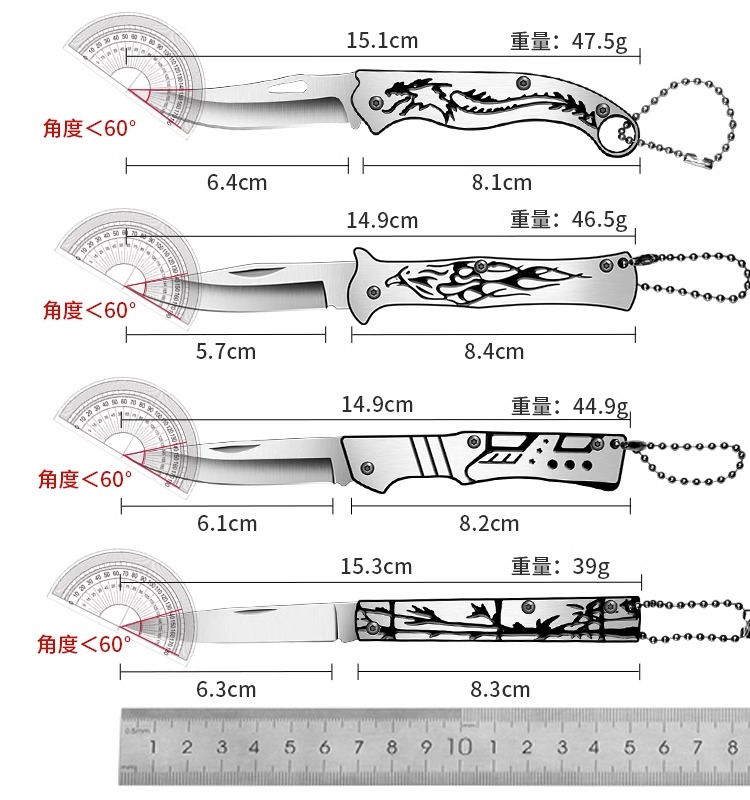 折叠水果刀家用便携随身刀具高硬度多功能拆快递小刀子宿舍用学生 - 图0