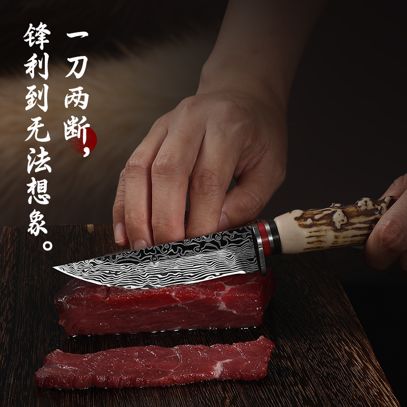 内蒙古手把肉小刀吃肚包肉水果刀家用锋利高硬度户外露营防身刀具