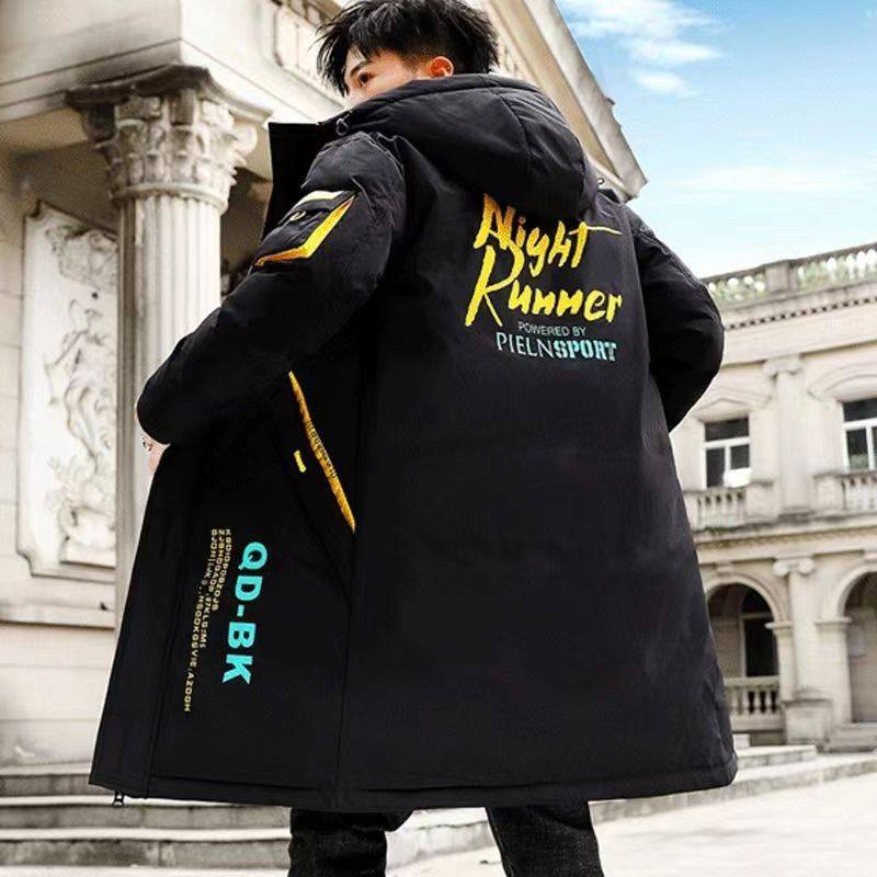 棉衣男中长款冬季外套韩版潮青少年帅气连帽羽绒棉服学生加厚棉袄,淘宝优惠券,粉丝福利购,淘宝优惠卷