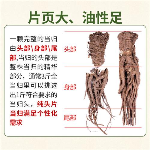 当归头片甘肃岷县正宗中药材正品非整根纯野生特级无硫党归个打粉 - 图2