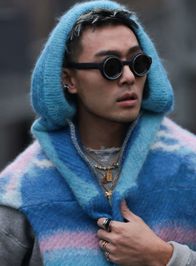 罕见小圆框！说唱态度！欧美时尚圆框太阳镜款级感墨镜