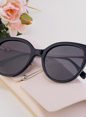 模特款小猫眼！欧美时尚猫眼偏光太阳镜女士高级感个性街拍墨镜女