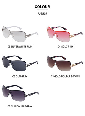 跨境爆款！欧美无框连体墨镜女Y2K千禧一体防风太阳镜女潮INS网红