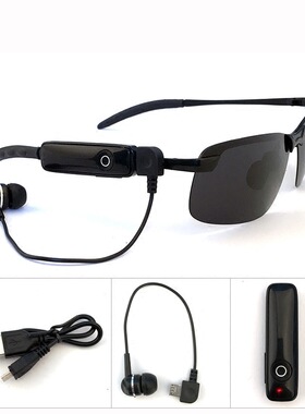 蓝牙耳机墨镜！智能立体声蓝牙眼镜复古偏光太阳镜听音乐听歌商务