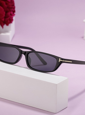 罕见细长条！欧美时尚小框太阳镜女款潮街拍墨镜女写真网红上镜