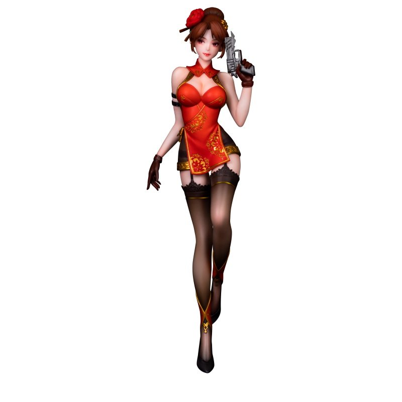 擎苍CF穿越火线蝴蝶南国寻梦1/7等比例手办模型游戏周边摆件人偶