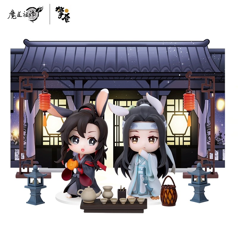 正版魔道祖师魏无羡蓝忘机Q版手办宵烛宿月正版动漫周边公仔摆件-图3