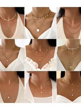 Female exaggerated vintage lock pendant thick necklace粗项链