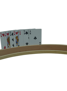 实木弯曲圆弧木质底座展示架木制纸牌底座支架