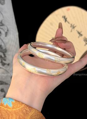 尚银轩喜乐招财猫手镯足银999