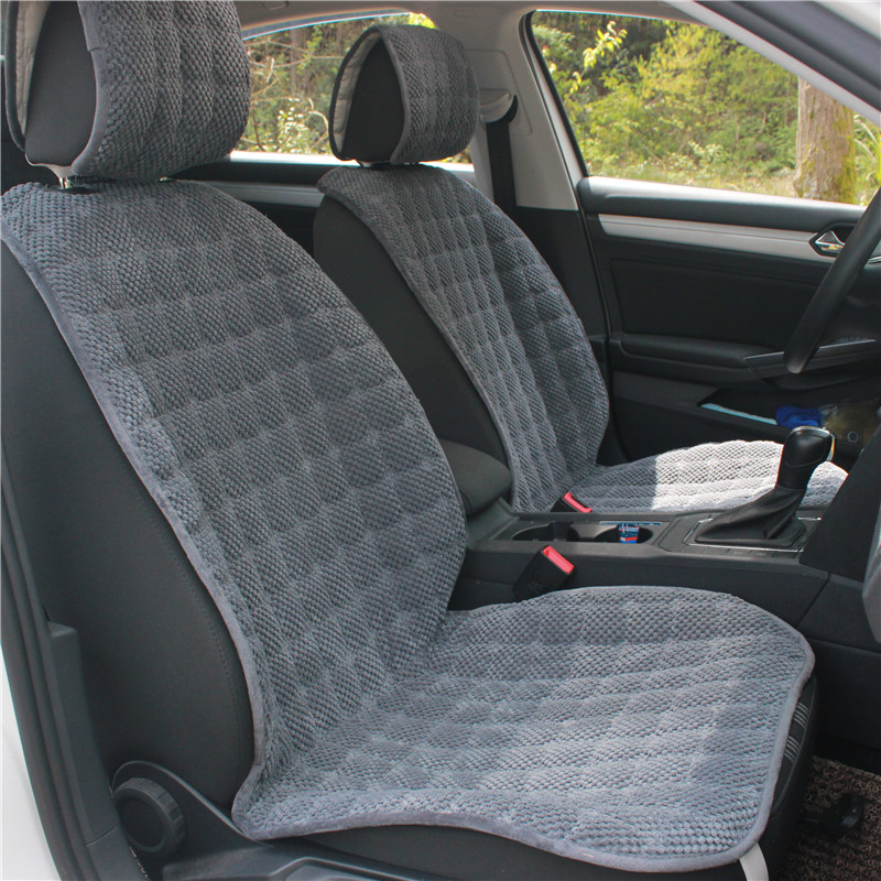 汽车坐垫布艺女神半包纯棉纯色亚麻座垫套四季垫通用正副驾驶坐垫