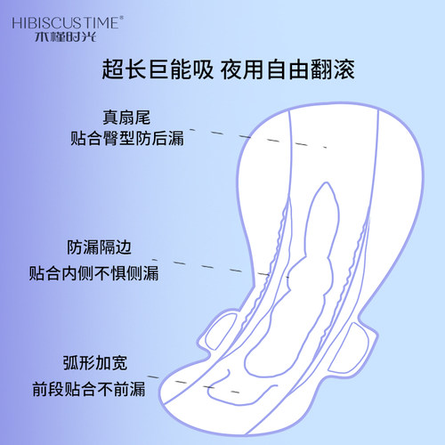【49元任选5件】木槿时光长绒棉卫生巾日用姨妈巾夜用安睡裤防漏 - 图2
