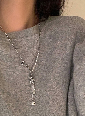 小众毛衣链马上有钱花钛钢项链