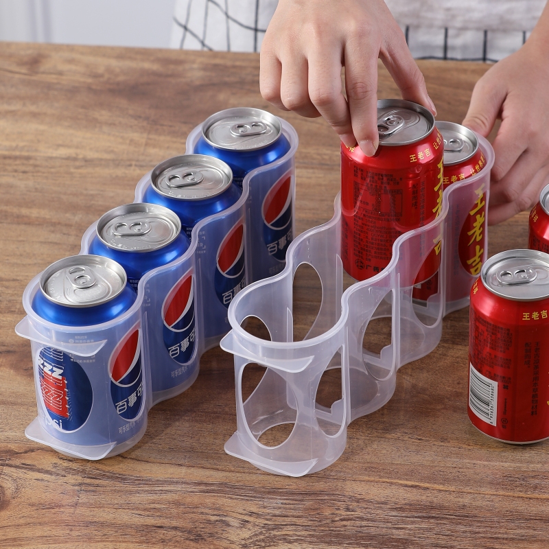 冰箱听装啤酒饮料整理置物架苏打水玻璃杂粮瓶子易拉罐可乐收纳盒 - 图2