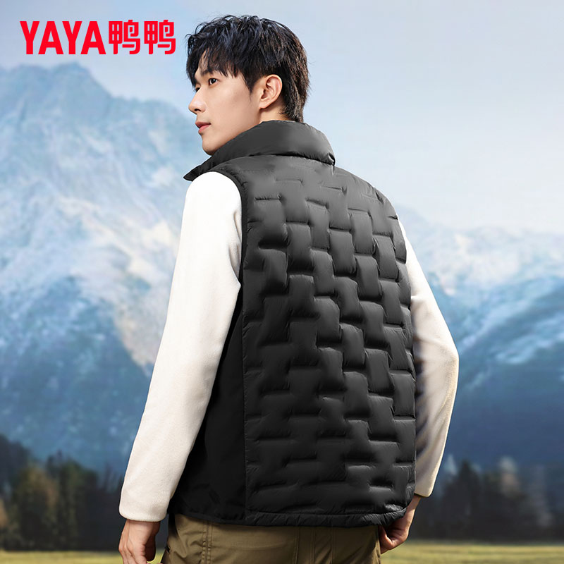 鸭鸭轻薄羽绒马夹男士立领短款2025年新款冬季时尚外穿马甲背心K - 图3