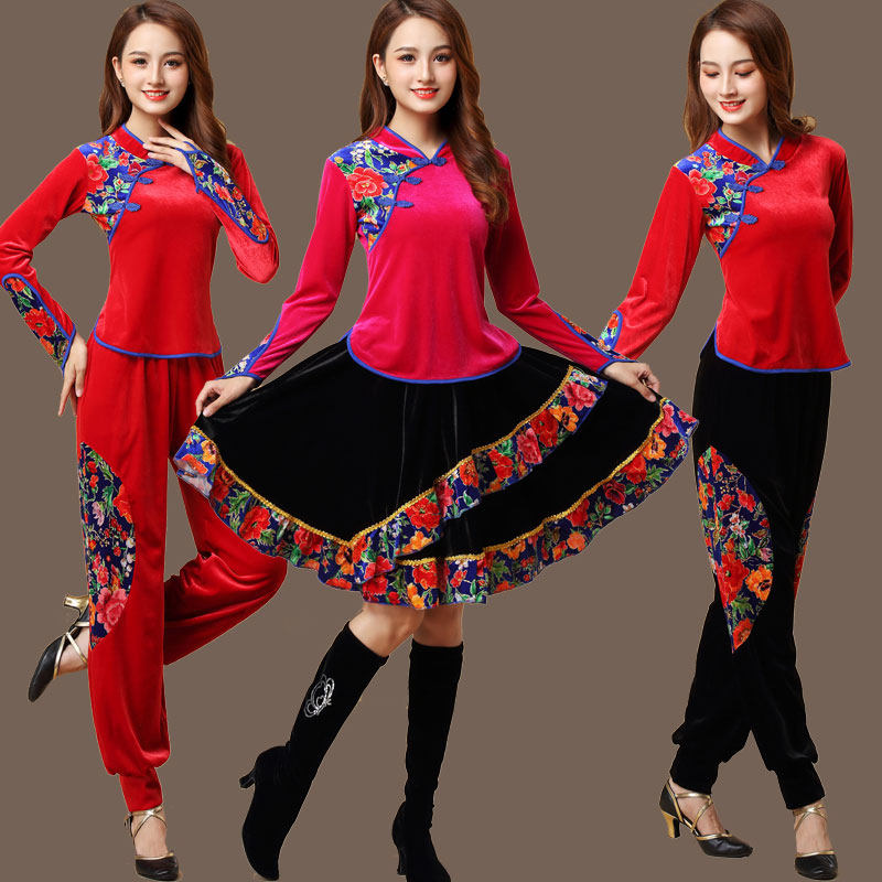 新款秋冬云裳广场舞套装秧歌灯笼裤 维慕琳民族服装/舞台装