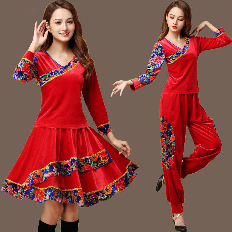 新款秋冬云裳广场舞套装秧歌灯笼裤 维慕琳民族服装/舞台装