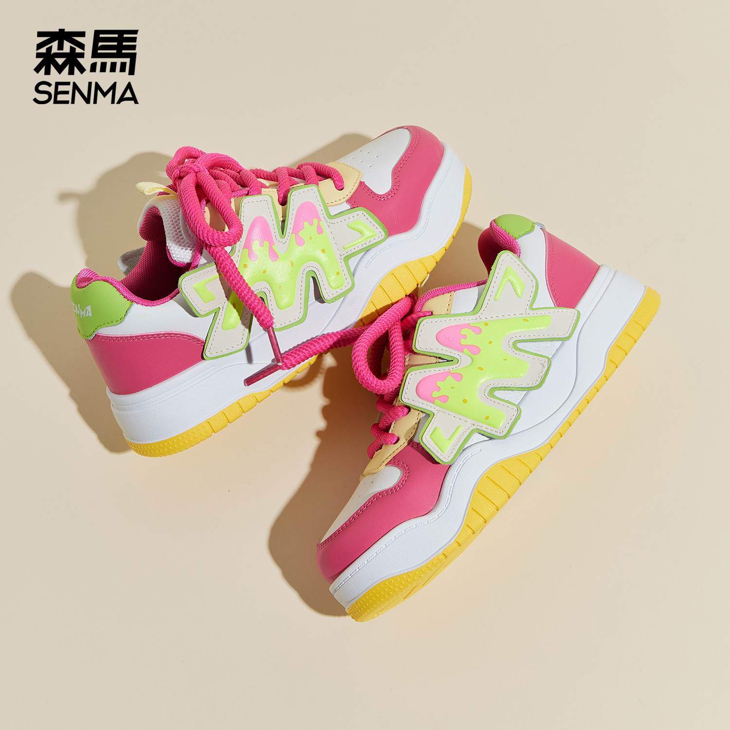 森马厚底板鞋女2025新款青少年潮流百搭时尚踩屎感韩版小众休闲鞋