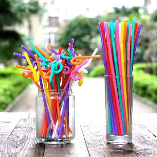 一次性吸管艺术pla可降解聚乳酸可选彩色手工弯曲独立包装食品级p - 图0