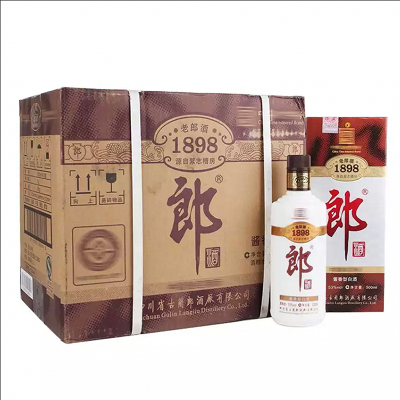 郎酒 老郎酒1898 53度 酱香型白酒 老酒 大盒 2012年 500ML*6瓶