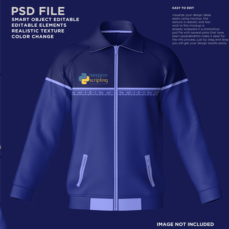 夹克长袖外套6个PSD样机体育品牌运动服VI贴图效果PS服装设计素材,淘宝优惠券,粉丝福利购,淘宝优惠卷