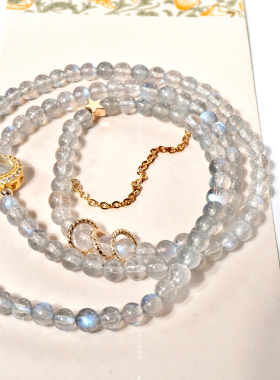 怀柔家灰月光手链一图一物多圈