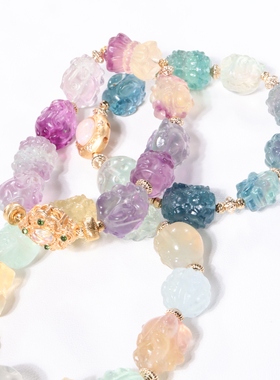 元荷女萤石定制DIY天然