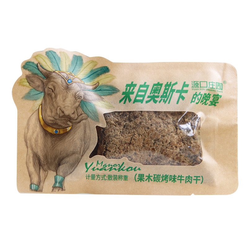 源口庄园牛肉干片400g果木品黑胡椒 益信食品牛肉类