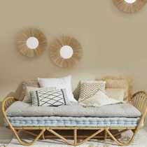 ins true rattan single casual bed Nordic day style folk toddler kids bed small family toddler baby children little beds o